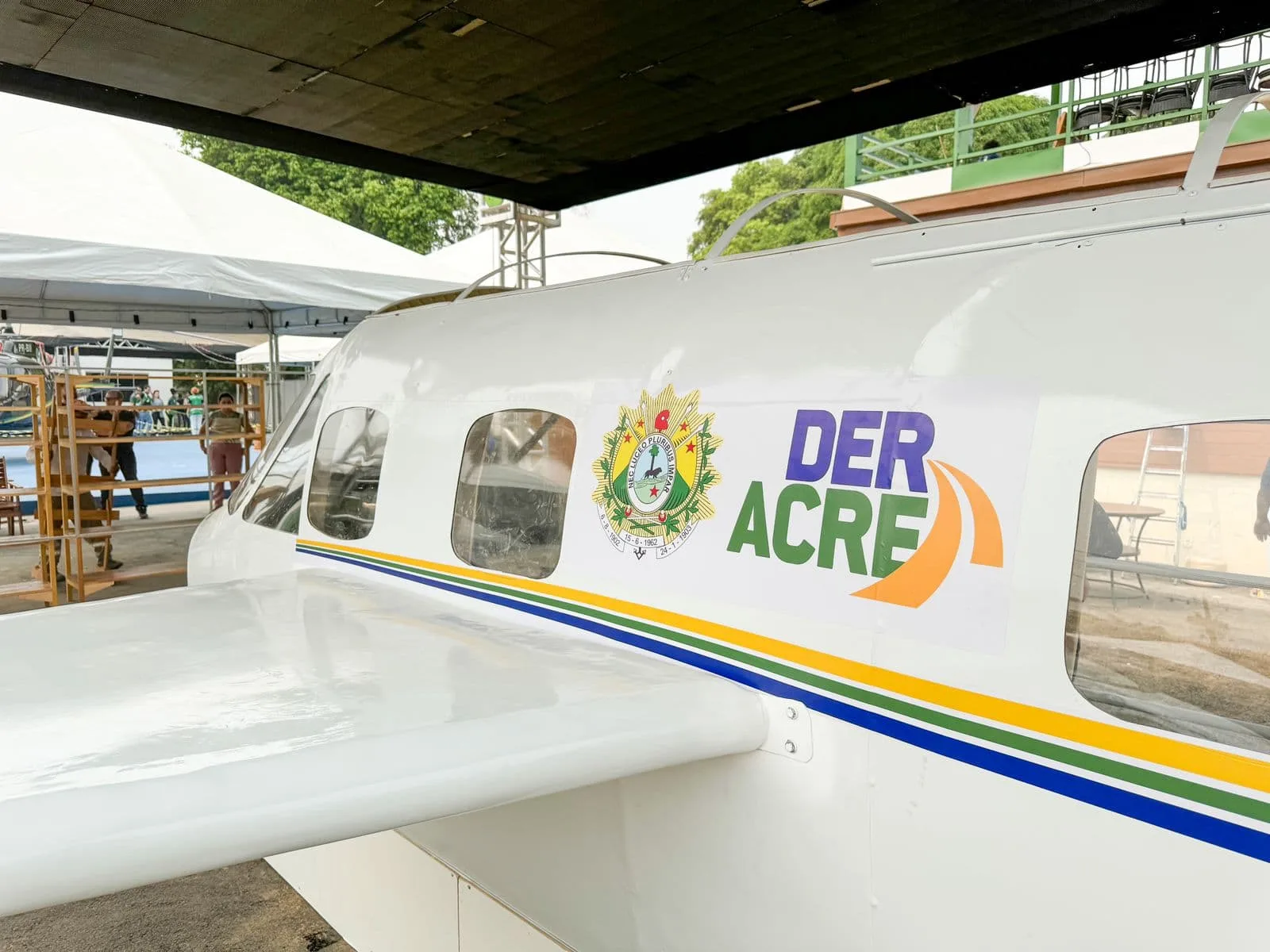 5044 comemorando 61 anos deracre tera espaco na expoacre com ponte pre moldada e aviao
