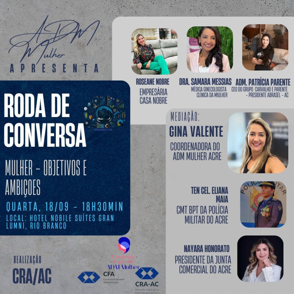 RODA DE CONVERSA com tema Mulher – Objetivos e Ambições. | Cidade AC News – Notícias do Acre