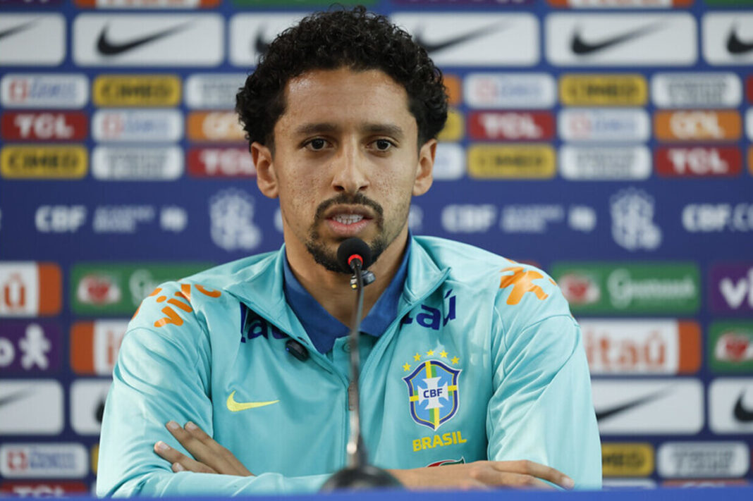 ‘nao-abandonem-a-selecao’:-marquinhos-faz-apelo-antes-de-jogo-contra-o-uruguai