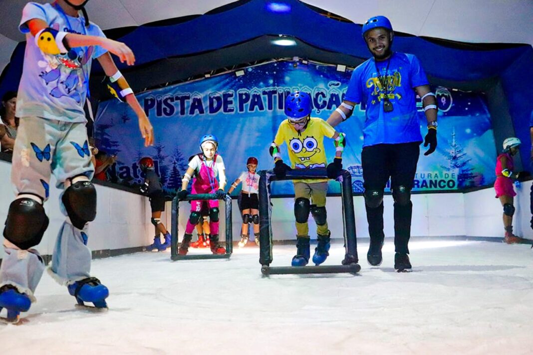 prefeito-de-rio-branco-participa-da-abertura-oficial-da-pista-de-patinacao-em-gelo:-“experiencia-maravilhosa”