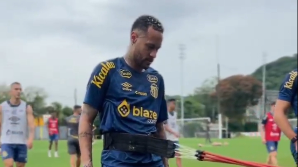 neymar-faz-o-primeiro-treino-no-santos;-veja