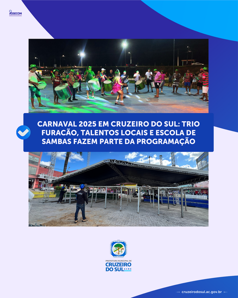 carnaval-2025-em-cruzeiro-do-sul:-trio-furacao,-talentos-locais-e-escola-de-sambas-fazem-parte-da-programacao