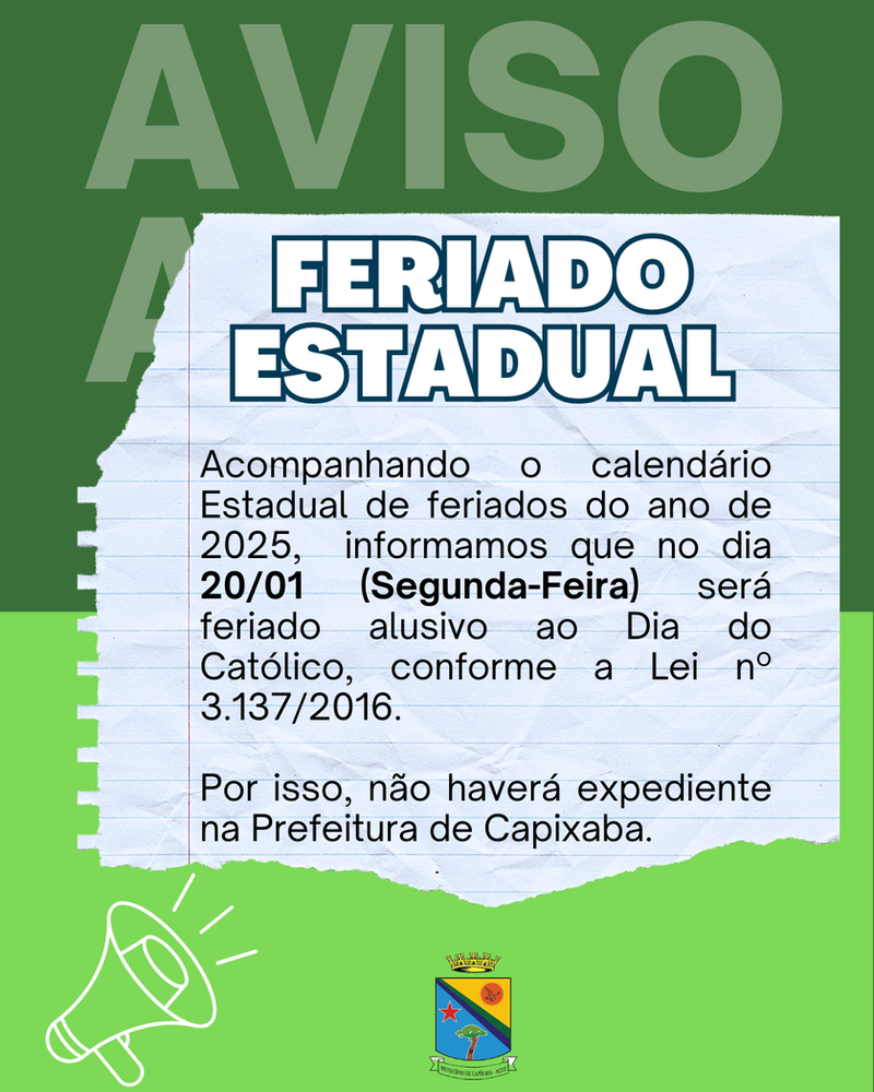 FERIADO ESTADUAL | Cidade AC News – Notícias do Acre