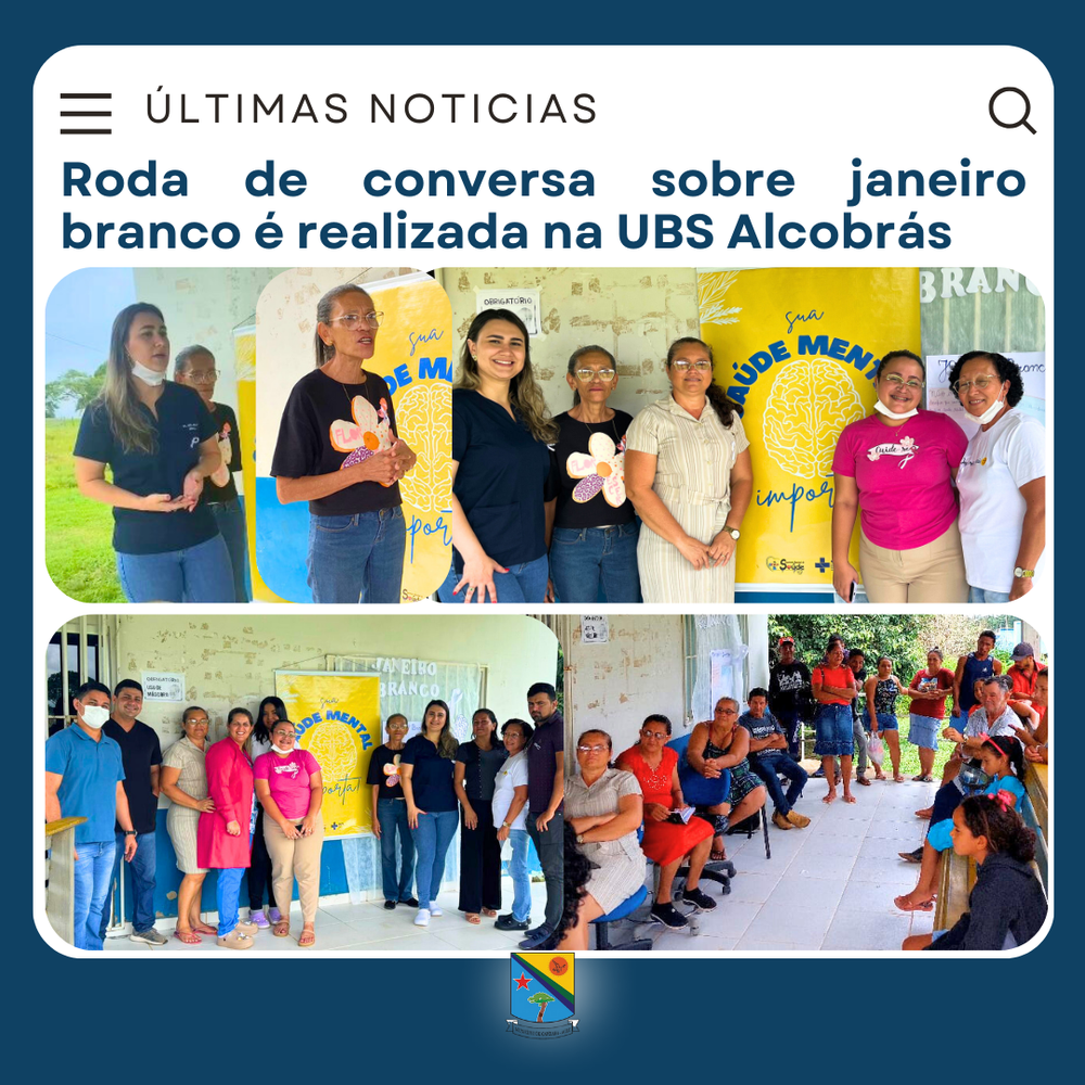 Roda de conversa sobre janeiro branco é realizada na UBS Alcobrás – Cidade AC News Roda de conversa sobre janeiro branco é realizada na UBS Alcobrás | Cidade AC News – Notícias do Acre
