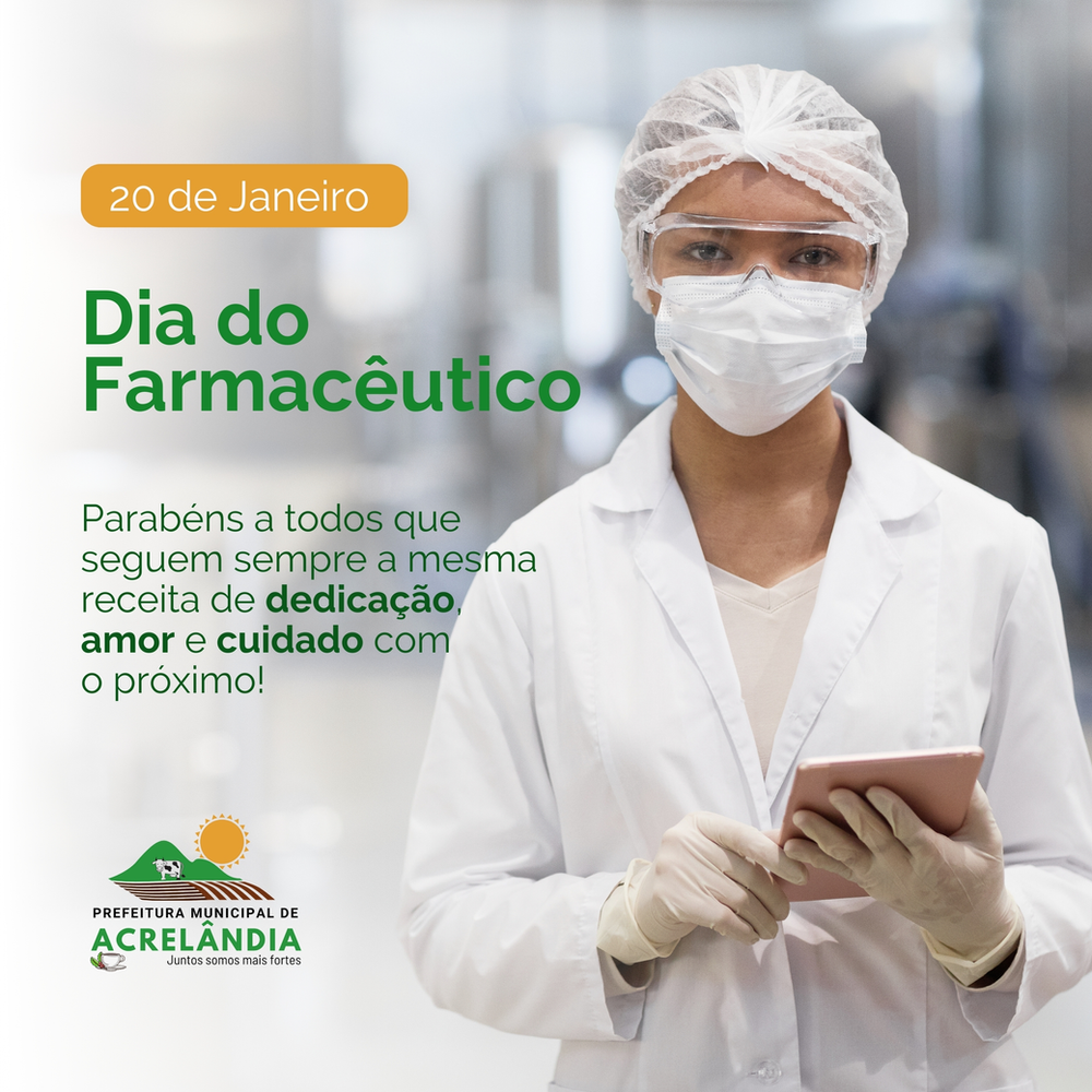 20 de janeiro: Dia do farmacêutico! | Cidade AC News – Notícias do Acre