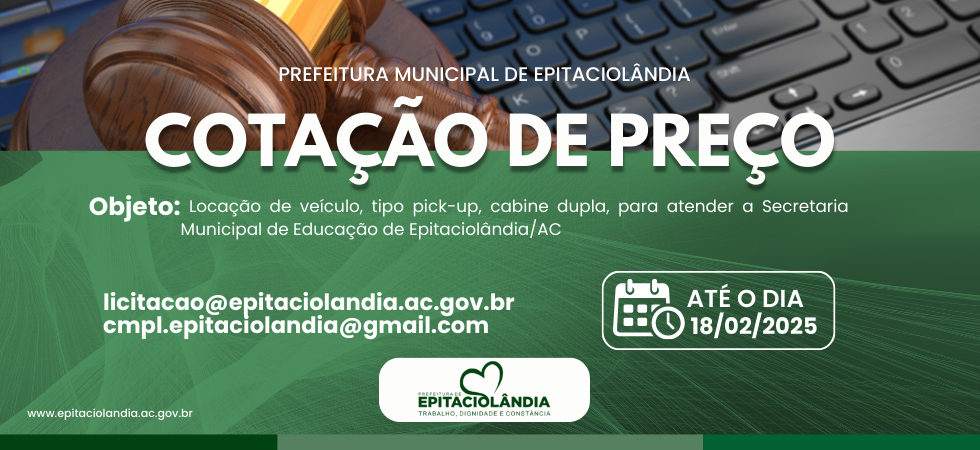 Aviso de Cotação | Cidade AC News – Notícias do Acre