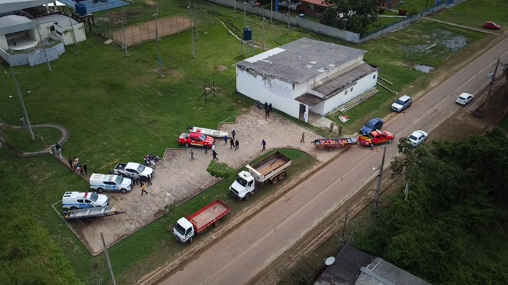 Exercício contou com participação de secretarias municipais, Bombeiros e órgãos estaduais para testar eficiência de protocolos de emergência. Foto: Davi Castelo/Dircom Xapuri