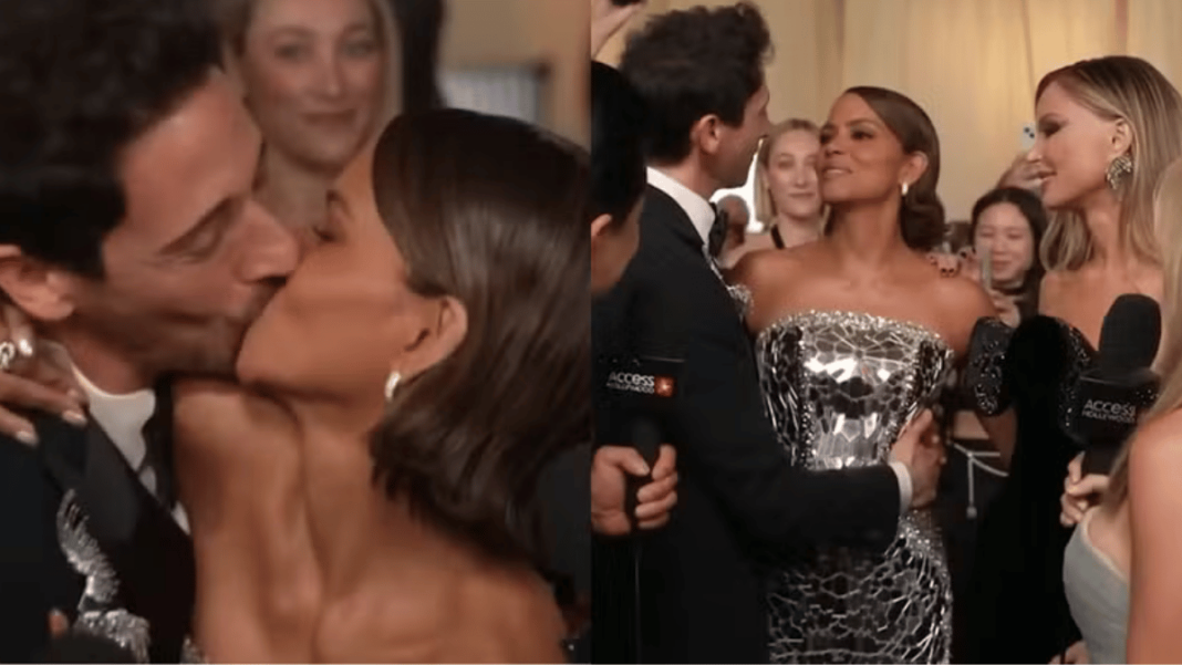 halle-berry-recria-beijo-iconico-com-adrien-brody-no-oscar,-na-frente-da-esposa-do-ator