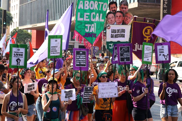 São Paulo (SP), 08/03/2025 - Ato unificado pelo dia internacional de luta da mulher, com o tema 