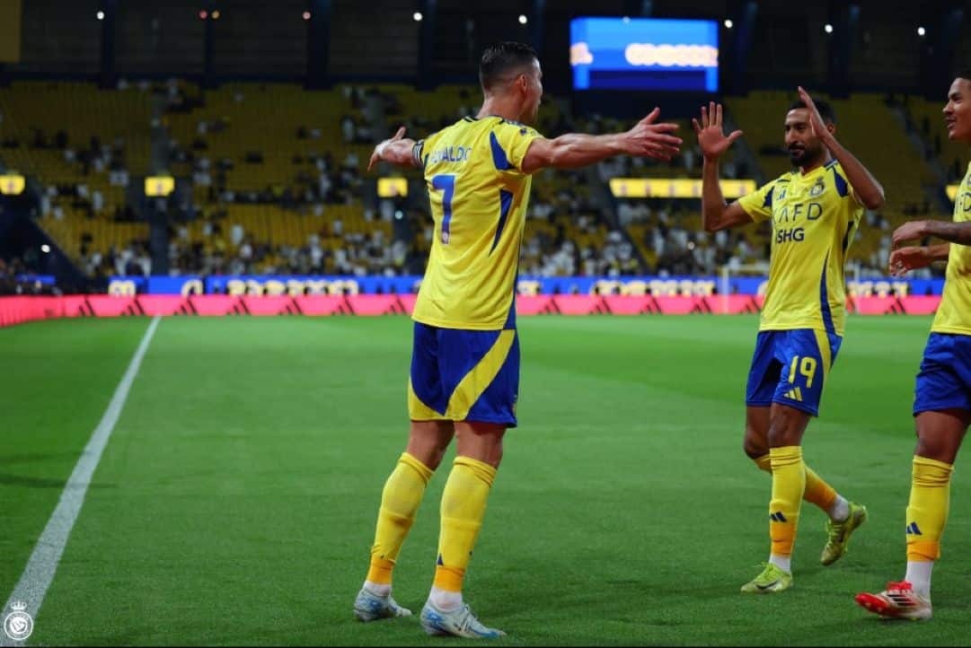 Cristiano Ronaldo, comemorando gol pelo Al-Nassr