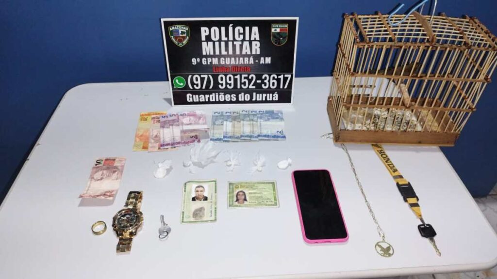 policia-militar-prende-casal-acusado-de-comercializar-drogas em guajara-am