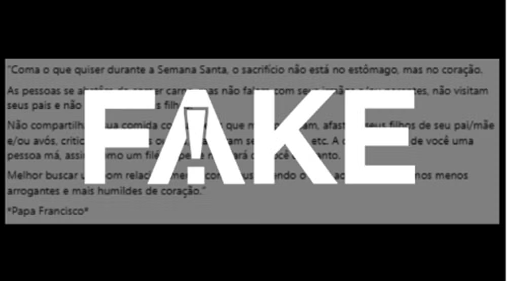 e-#fake-que-papa-francisco-tenha-dito-que-esta-liberado-comer-carne-vermelha-na-sexta-feira-santa