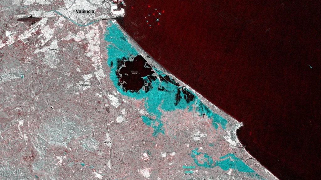 areas-inundadas-em-valencia-sao-captadas-por-satelite;-veja-a-imagem