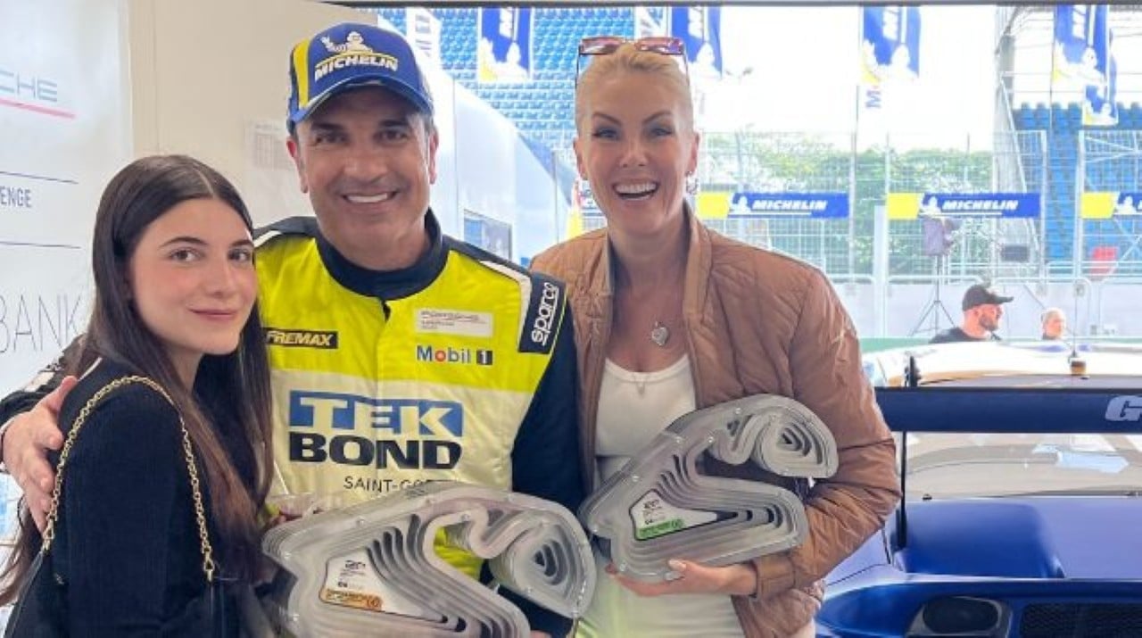 Ana Hickmann, Edu Guedes e filha
