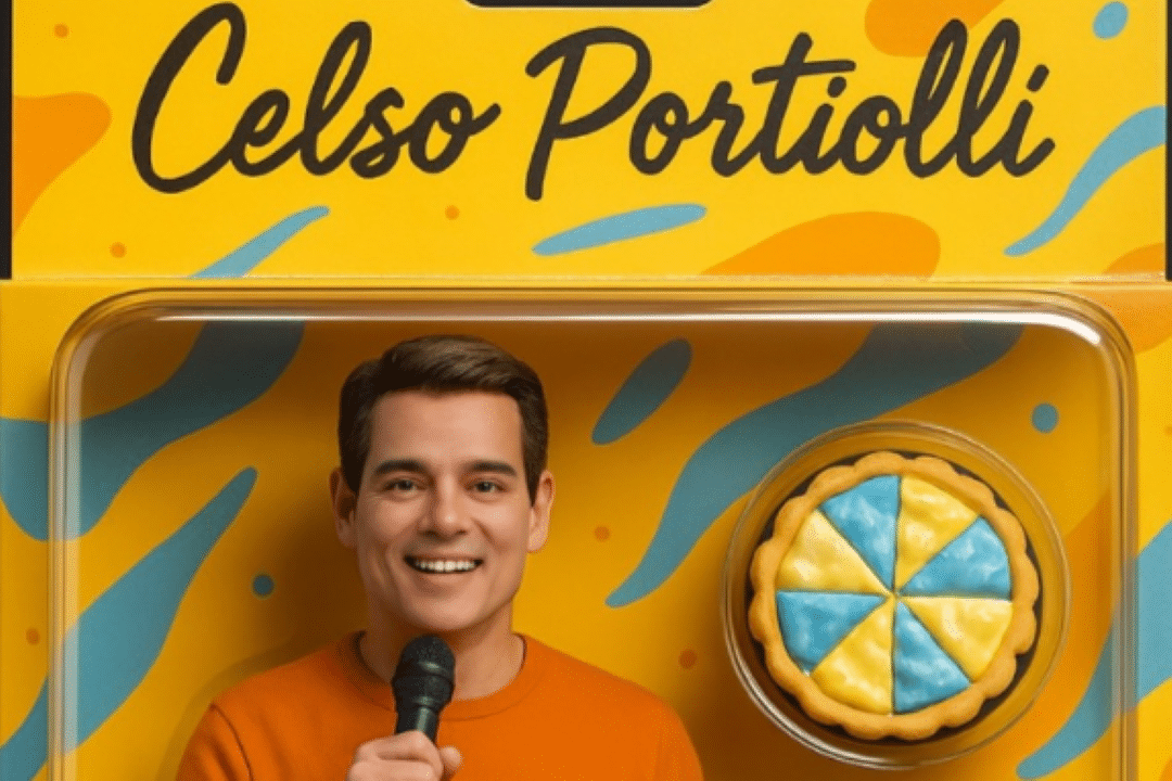 Celso Portiolli como boneco