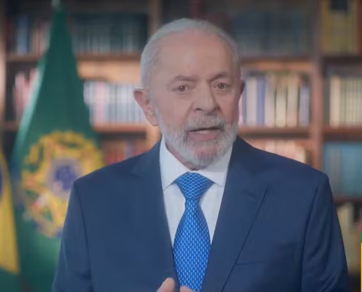 Lula em pronunciamento em rede nacional / Reprodução