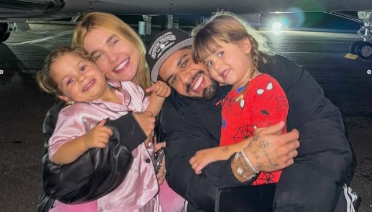 Virgínia Fonseca e Zé Felipe compartilham reencontro com filhos após aventura no Japão – Cidade AC News Virginia, Maria Flor, Maria Alice e José Leonardo