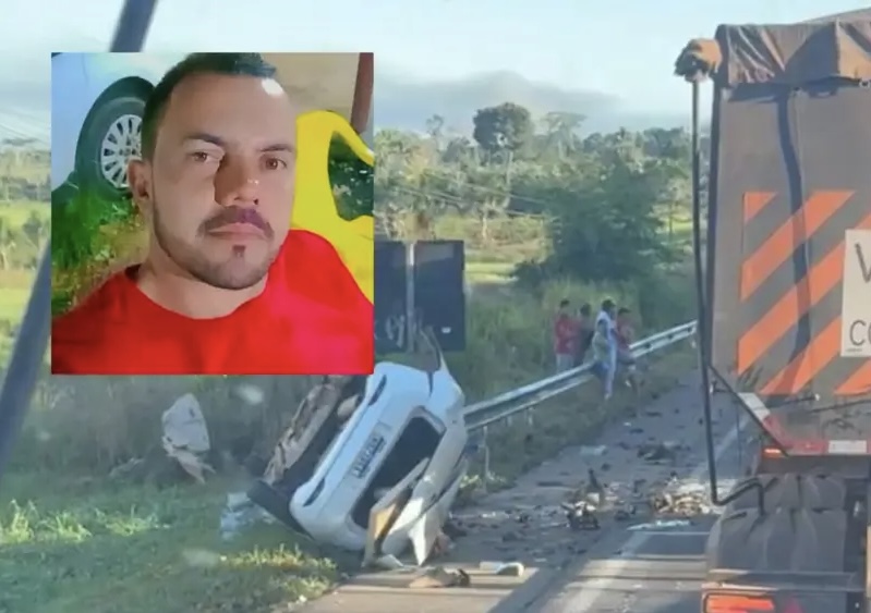 tragedia:-grave-acidente-entre-carro-e-carreta-deixa-uma-pessoa-morta-na-br-364;-veja-o-video