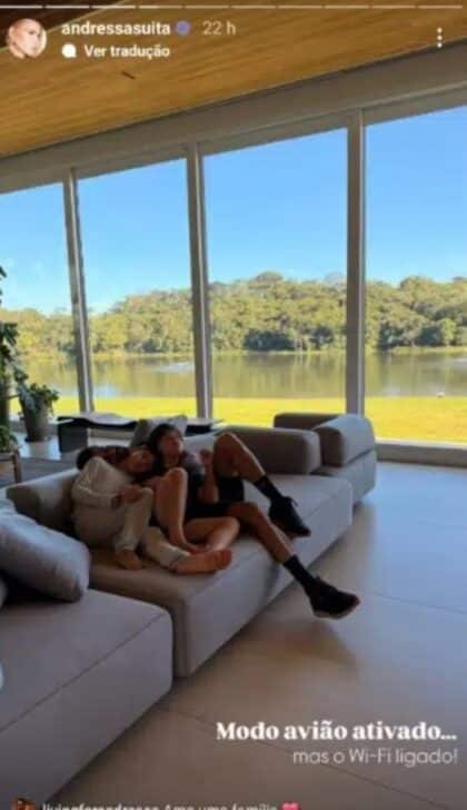 Gusttavo Lima com os filhos