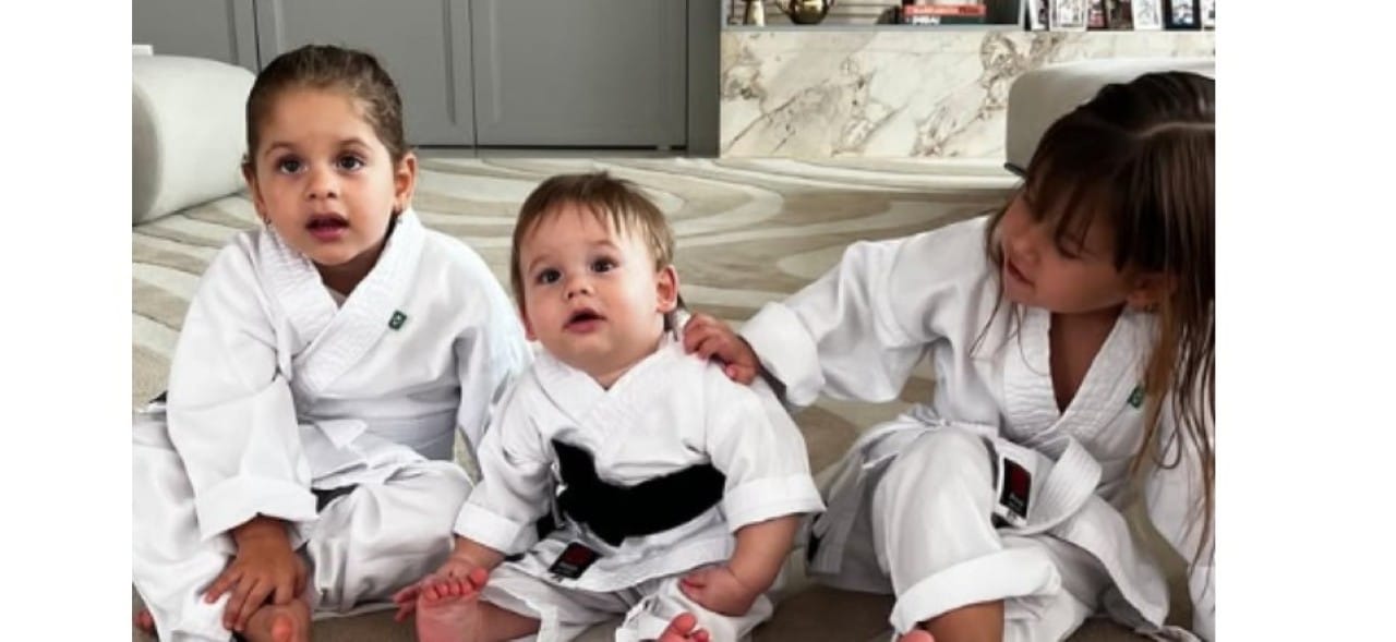 Maria Flor, José Leonardo e Maria Alice