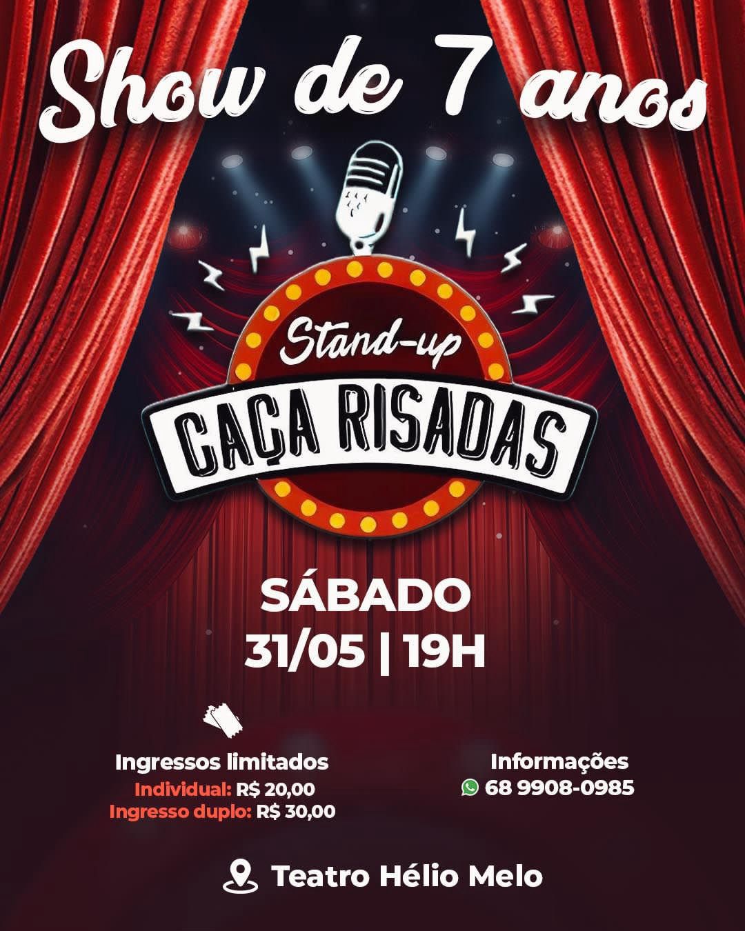 Grupo de comédia Caça Risadas celebra 7 anos com show especial neste sábado em Rio Branco | Cidade AC News – Notícias do Acre