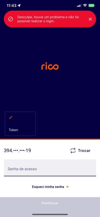 xp e rico fora do ar