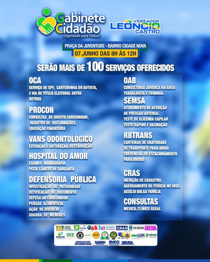 Vereador promove ação com mais de 100 serviços gratuitos no Cidade Nova, em Rio Branco | Cidade AC News – Notícias do Acre