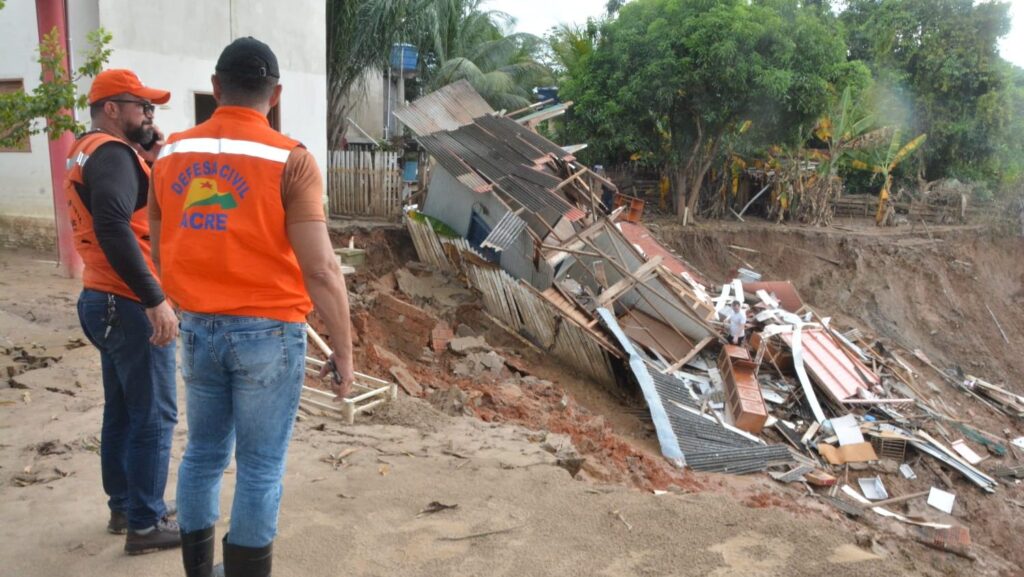 Defesa Civil intensifica vistorias em áreas de risco em Rio Branco para prevenir desabamentos