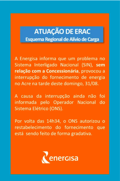 Energisa confirma apagão no Acre causado por falha no SIN - apagao-acre-2025