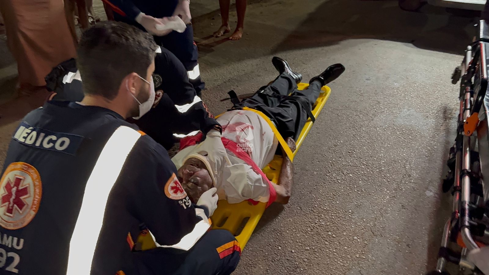 Idoso de 84 anos é atropelado por moto e fica em estado gravíssimo em Rio Branco