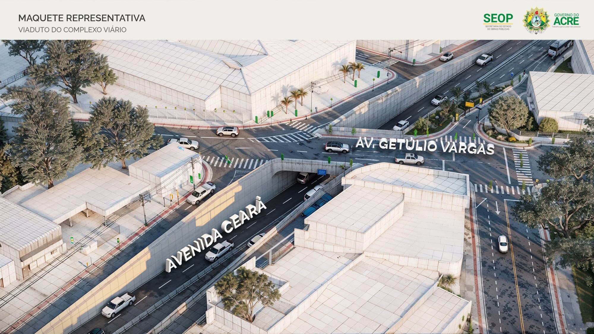 Trânsito desviado na Avenida Ceará para obras de viaduto