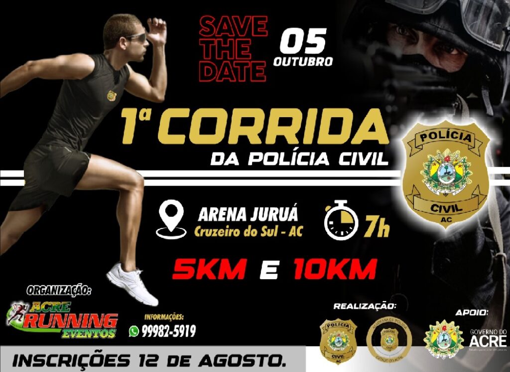 Polícia Civil do Acre abre inscrições para Corrida da PCAC em Cruzeiro do Sul | Cidade AC News – Notícias do Acre
