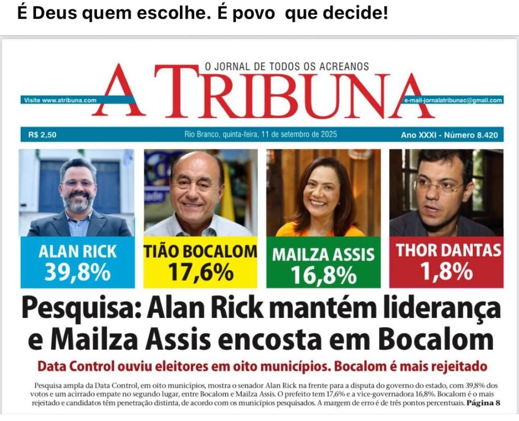 É Deus quem escolhe. É povo que decide: 39,8% é fotografia