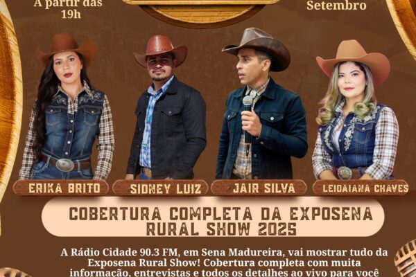Rádio Cidade agitou na cobertura da Exposena Rural Show