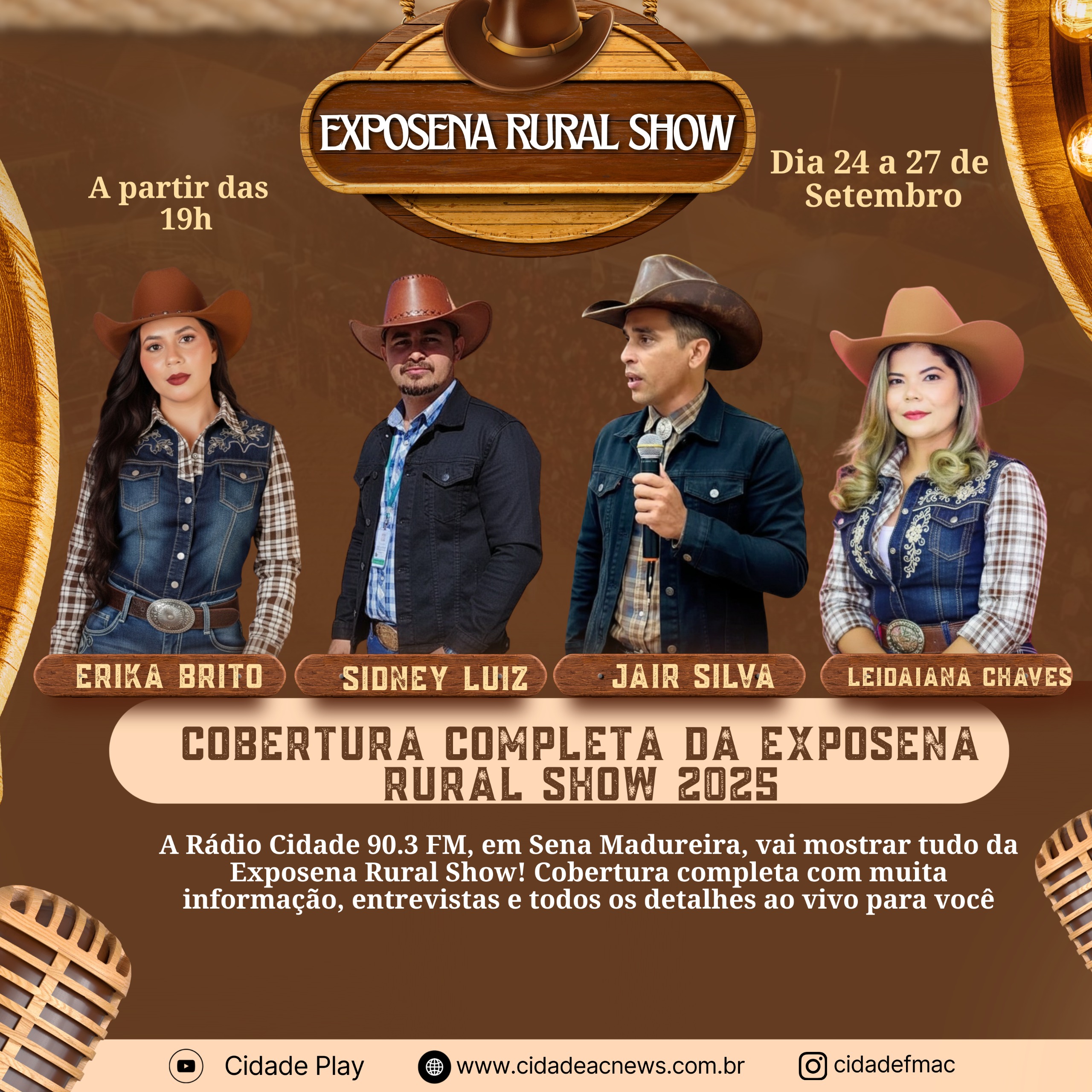 Rádio Cidade agitou na cobertura da Exposena Rural Show Rádio Cidade agitou na cobertura da Exposena Rural Show