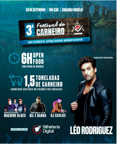 3º Festival do Carneiro vai parar Rio Branco com open food e Léo Rodriguez