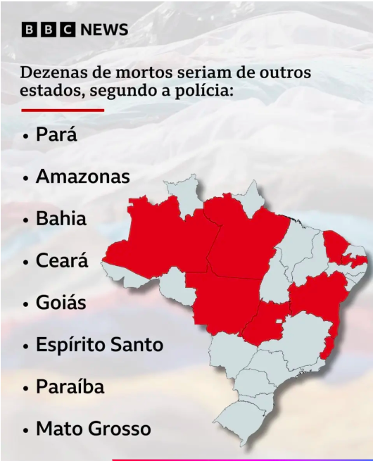 guerra entre facções no Acre, mapa do Brasil destacando o Acre em vermelho, título “O Acre não morreu no Rio — mas sangra em silêncio na fronteira”, cenário de fundo em tons escuros representando tensão e conflito na fronteira.