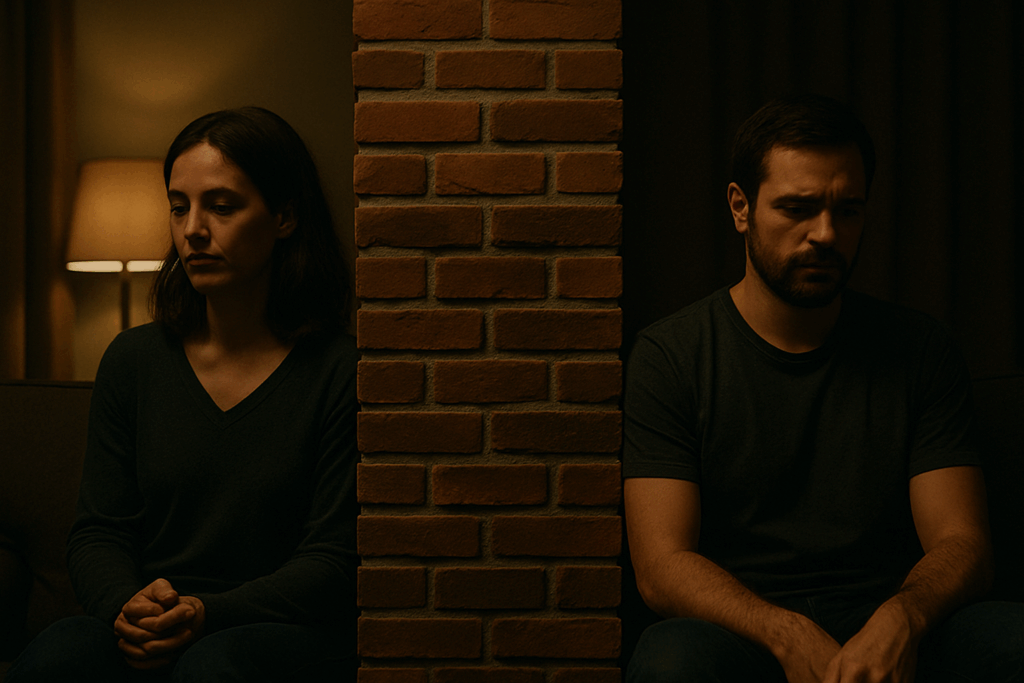 A ausência de conversa cria abismos invisíveis. A omissão se torna muralha.