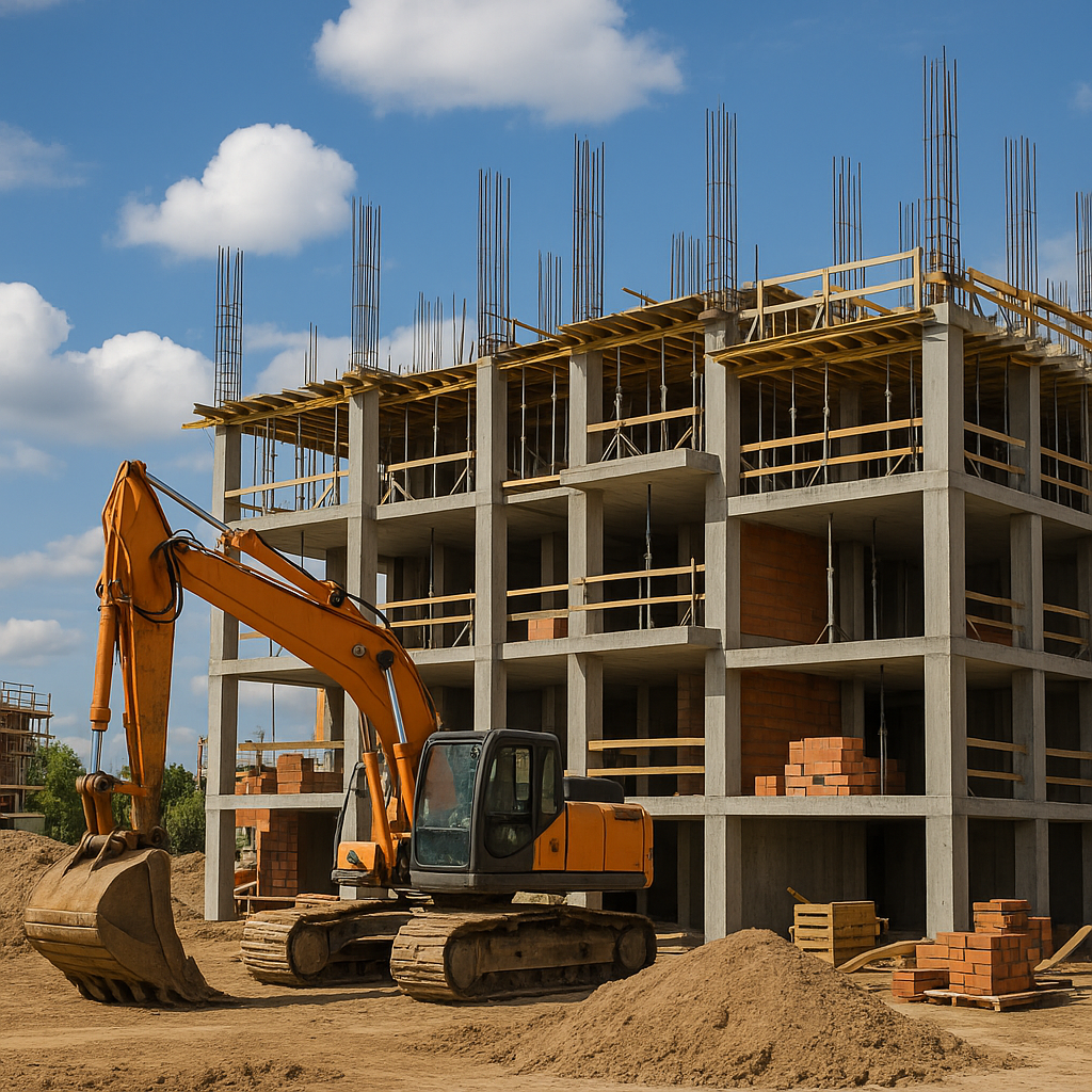 Construção civil avança lentamente, mas avança