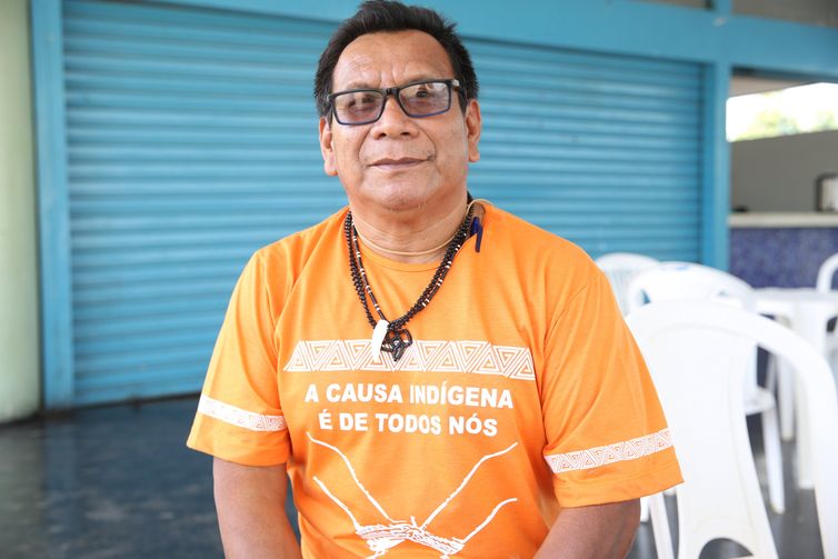 Brasília - O professor da Universidade Federal do Amazonas (Ufam) e especialista em educação indígena, Gersem Baniwa, participa do 3º Fórum Nacional de Educação Escolar Indígena (Valter Campanato/Agência Brasil)