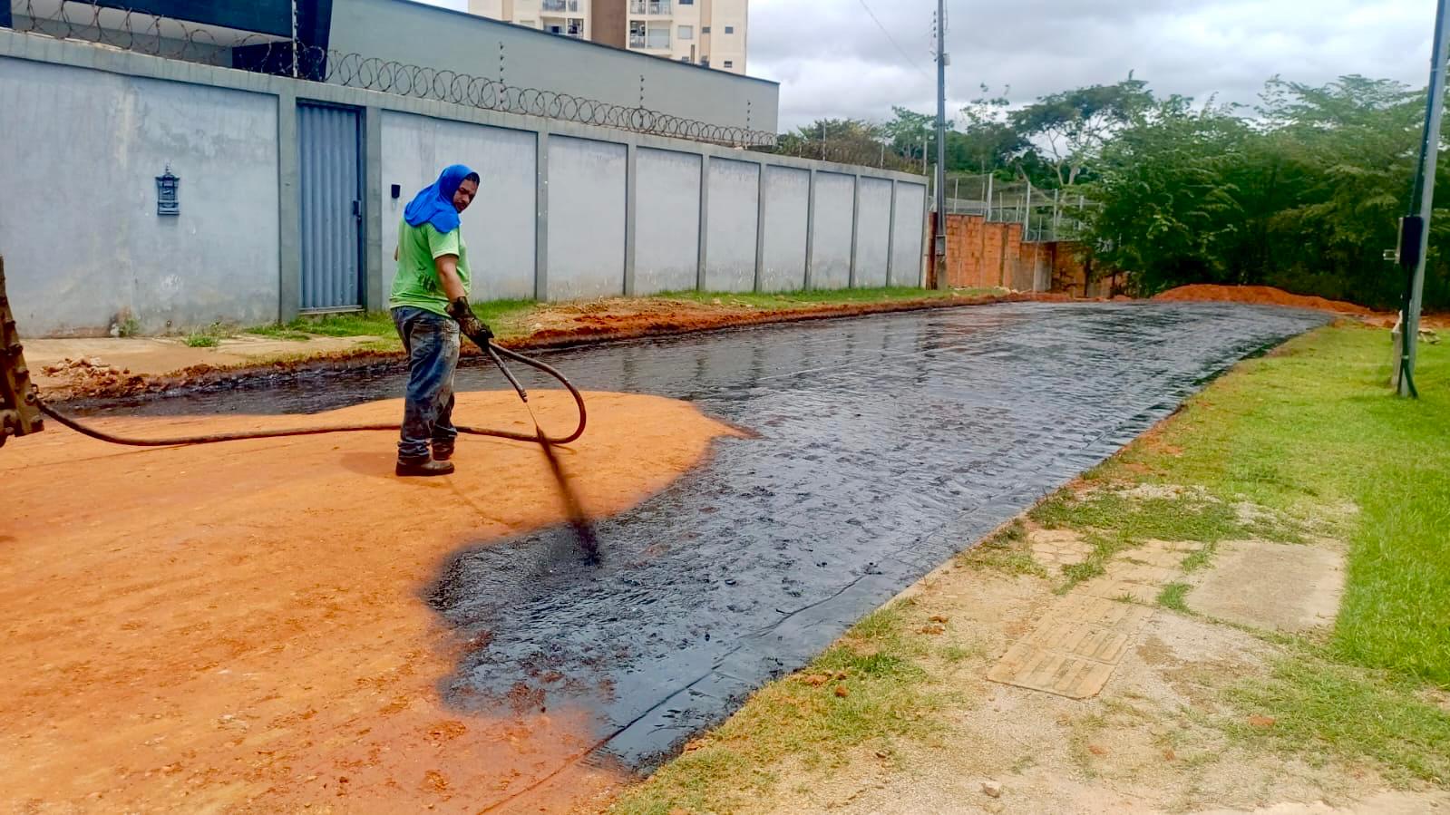 Foto de asfaltamento