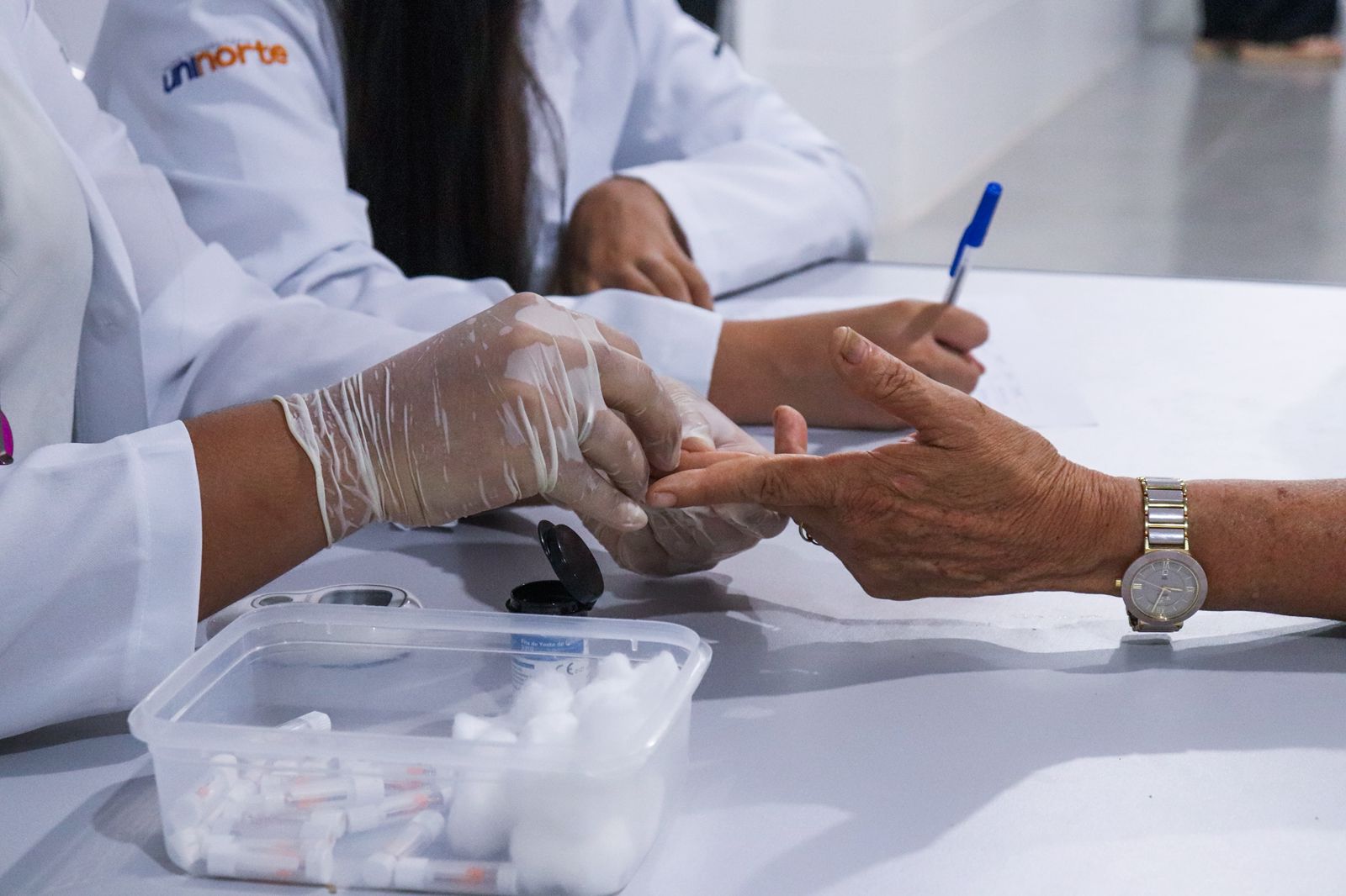 Foto do exame de glicemia