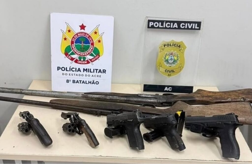Sete presos e sete armas apreendidas em ação integrada das polícias Civil e Militar no interior | Cidade AC News – Notícias do Acre