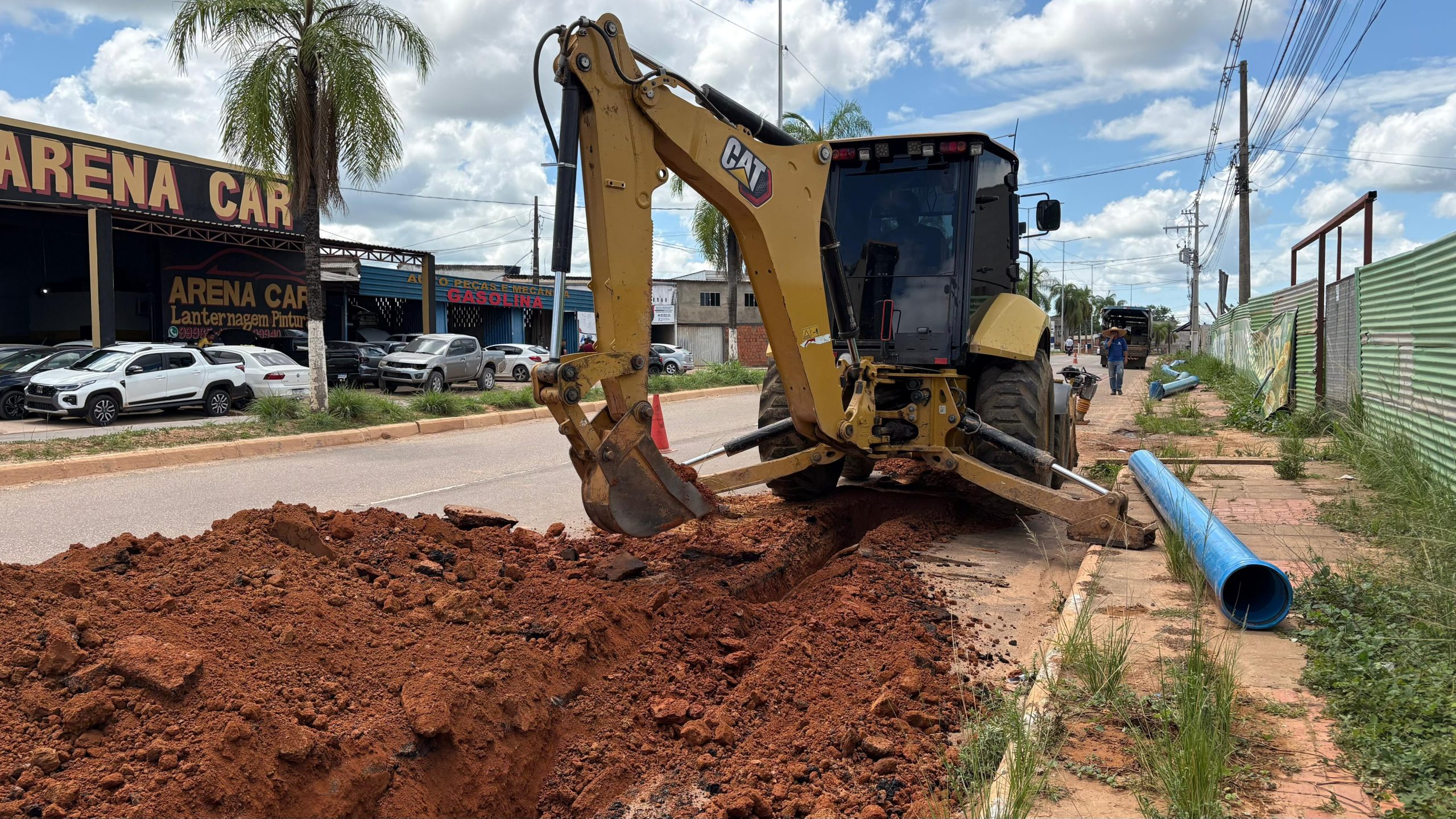 Foto de manutenção do saerb em sistema de abastecimento