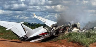 aviao-com-deputado-federal-e-vereador-faz-pouso-forcado-e-pega-fogo-em-rondonia