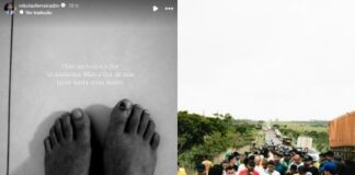 com-dores-no-pe,-nikolas-percorre-mais-de-120-km-em-caminhada-rumo-a-brasilia-ao-lado-de-apoiadores