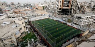 futebol-volta-a-campo-de-gaza,-em-meio-a-perdas-e-ruinas-da-guerra