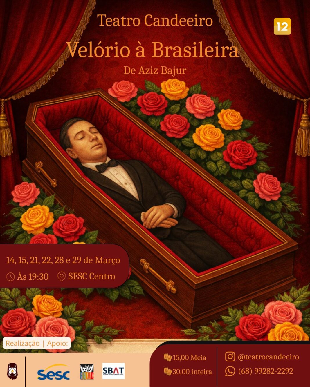 peca-‘velorio-a-brasileira’,-de-aziz-bajur,-retorna-aos-palcos-acreanos