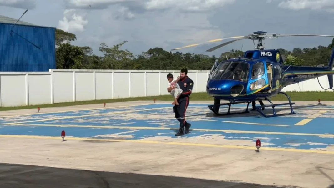 samu-e-ciopaer-resgatam-crianca-picada-de-cobra-em-area-de-dificil-acesso-em-cruzeiro-do-sul