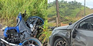 grave-colisao-na-br-364:-motociclista-fratura-femur-e-ombro-apos-acidente-proximo-a-ponte-do-tauari